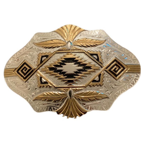 SOLD!!! Sold!!MONTANA SILVERSMITHS Silver Plated~Western belt buckle~ Columbus - Picture 11 of 12
